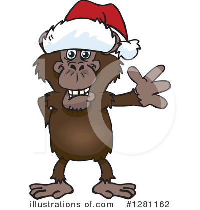 Royalty-Free (RF) Chimpanzee Clipart Illustration by Dennis Holmes Designs - Stock Sample #1281162