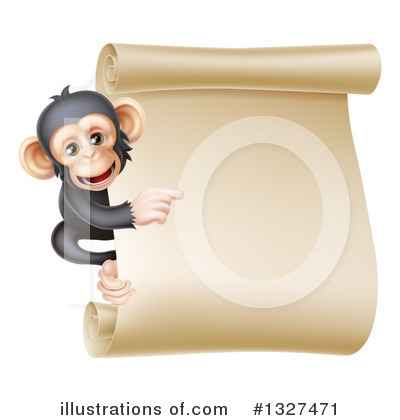Royalty-Free (RF) Chimpanzee Clipart Illustration by AtStockIllustration - Stock Sample #1327471