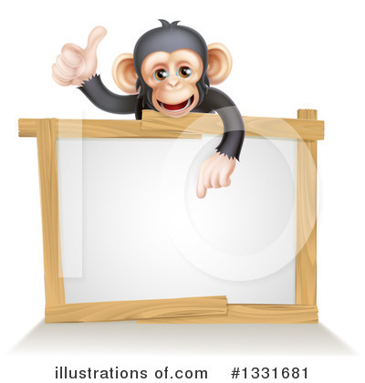 Royalty-Free (RF) Chimpanzee Clipart Illustration by AtStockIllustration - Stock Sample #1331681