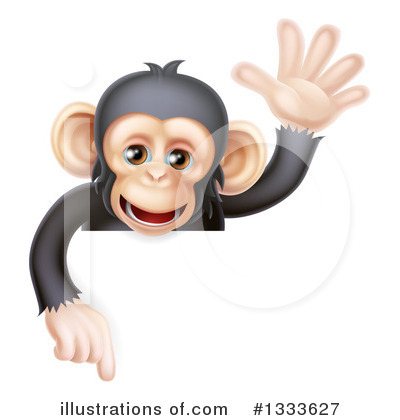 Royalty-Free (RF) Chimpanzee Clipart Illustration by AtStockIllustration - Stock Sample #1333627