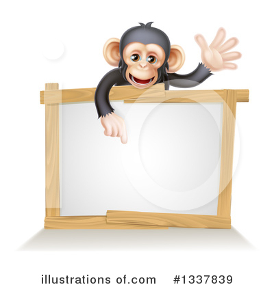 Royalty-Free (RF) Chimpanzee Clipart Illustration by AtStockIllustration - Stock Sample #1337839