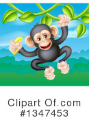 Chimpanzee Clipart #1347453 by AtStockIllustration