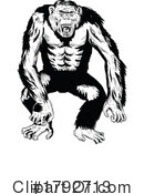 Chimpanzee Clipart #1792713 by patrimonio