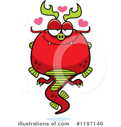 Royalty-Free (RF) Chinese Dragon Clipart Illustration by Cory Thoman - Stock Sample #1197140