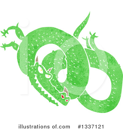 Royalty-Free (RF) Chinese Dragon Clipart Illustration by lineartestpilot - Stock Sample #1337121
