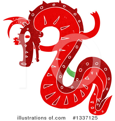 Royalty-Free (RF) Chinese Dragon Clipart Illustration by lineartestpilot - Stock Sample #1337125