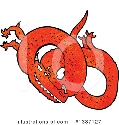 Royalty-Free (RF) Chinese Dragon Clipart Illustration by lineartestpilot - Stock Sample #1337127