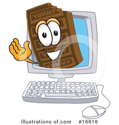 Chocolate Character Clipart #16816 by Mascot Junction