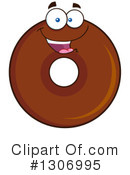 Chocolate Donut Character Clipart #1306995 by Hit Toon
