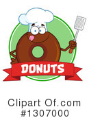 Chocolate Donut Character Clipart #1307000 by Hit Toon