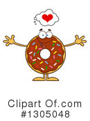 Chocolate Sprinkle Donut Clipart #1305048 by Hit Toon