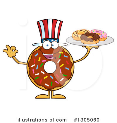 Royalty-Free (RF) Chocolate Sprinkle Donut Clipart Illustration by Hit Toon - Stock Sample #1305060