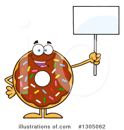 Royalty-Free (RF) Chocolate Sprinkle Donut Clipart Illustration by Hit Toon - Stock Sample #1305062
