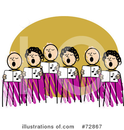 Royalty-Free (RF) Choir Clipart Illustration by r formidable - Stock Sample #72867