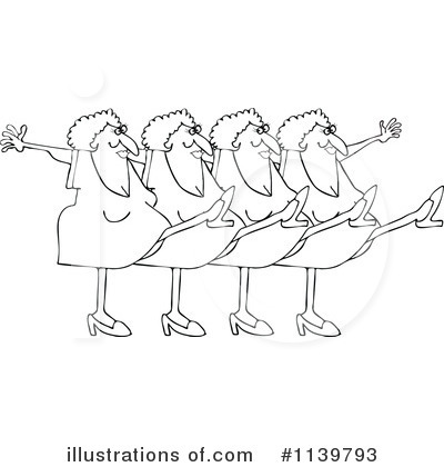 Royalty-Free (RF) Chorus Line Clipart Illustration by djart - Stock Sample #1139793