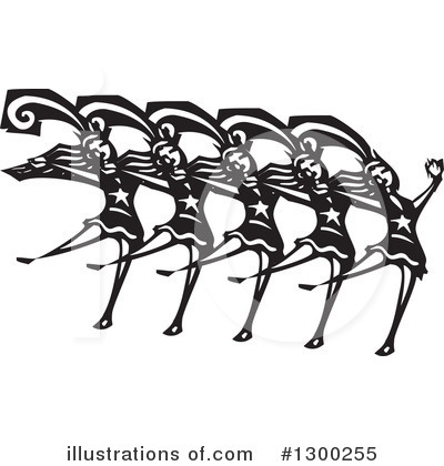 Royalty-Free (RF) Chorus Line Clipart Illustration by xunantunich - Stock Sample #1300255