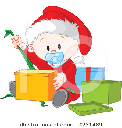Royalty-Free (RF) Christmas Baby Clipart Illustration by Pushkin - Stock Sample #231489