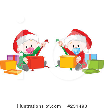 Royalty-Free (RF) Christmas Baby Clipart Illustration by Pushkin - Stock Sample #231490
