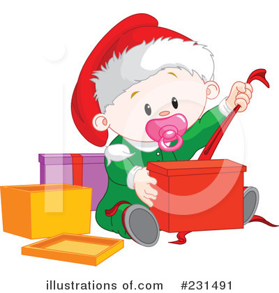 Royalty-Free (RF) Christmas Baby Clipart Illustration by Pushkin - Stock Sample #231491