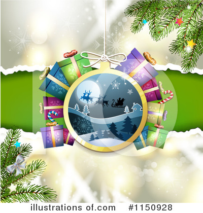 Royalty-Free (RF) Christmas Background Clipart Illustration by merlinul - Stock Sample #1150928