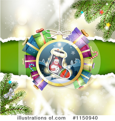 Royalty-Free (RF) Christmas Background Clipart Illustration by merlinul - Stock Sample #1150940