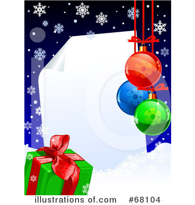 Royalty-Free (RF) Christmas Background Clipart Illustration by Pushkin - Stock Sample #68104