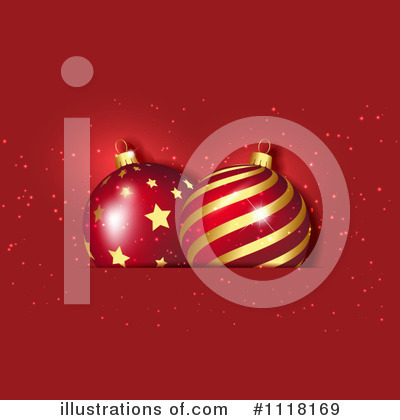 Royalty-Free (RF) Christmas Baubles Clipart Illustration by KJ Pargeter - Stock Sample #1118169
