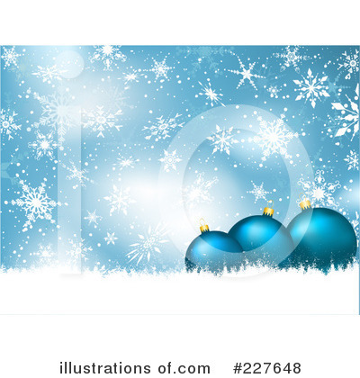 Royalty-Free (RF) Christmas Baubles Clipart Illustration by KJ Pargeter - Stock Sample #227648