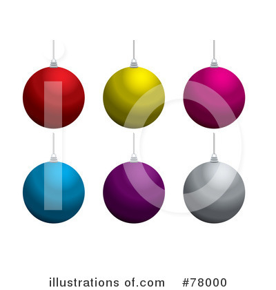 Royalty-Free (RF) Christmas Baubles Clipart Illustration by michaeltravers - Stock Sample #78000