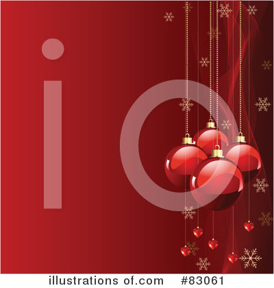 Royalty-Free (RF) Christmas Baubles Clipart Illustration by Pushkin - Stock Sample #83061