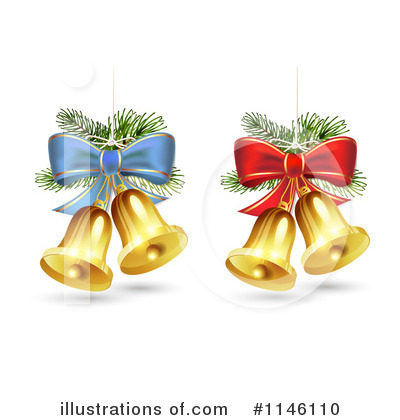 Royalty-Free (RF) Christmas Bells Clipart Illustration by merlinul - Stock Sample #1146110