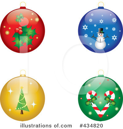 Christmas Ornaments Clipart #434820 by Pams Clipart