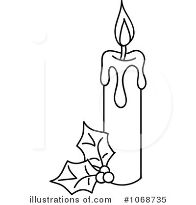 Royalty-Free (RF) Christmas Candle Clipart Illustration by Rosie Piter - Stock Sample #1068735