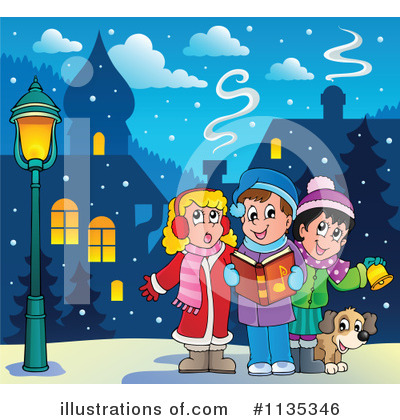 Royalty-Free (RF) Christmas Carols Clipart Illustration by visekart - Stock Sample #1135346