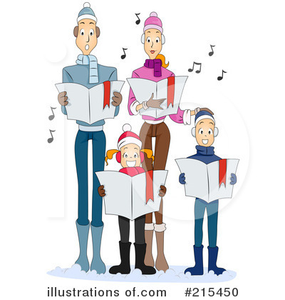 Royalty-Free (RF) Christmas Carols Clipart Illustration by BNP Design Studio - Stock Sample #215450