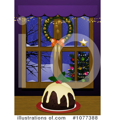 Christmas Pudding Clipart #1077388 by elaineitalia