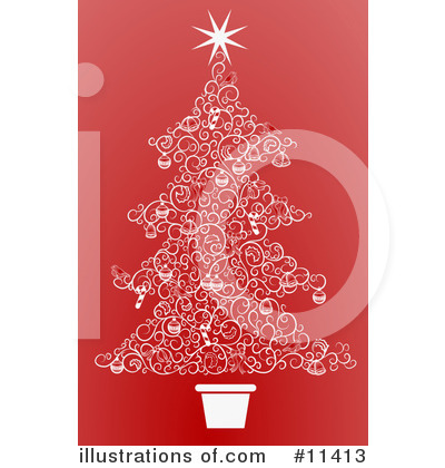 Christmas Tree Clipart #11413 by AtStockIllustration