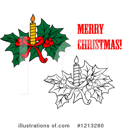 Christmas Candle Clipart #1213280 by Vector Tradition SM