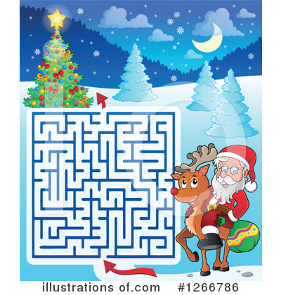 Royalty-Free (RF) Christmas Clipart Illustration by visekart - Stock Sample #1266786