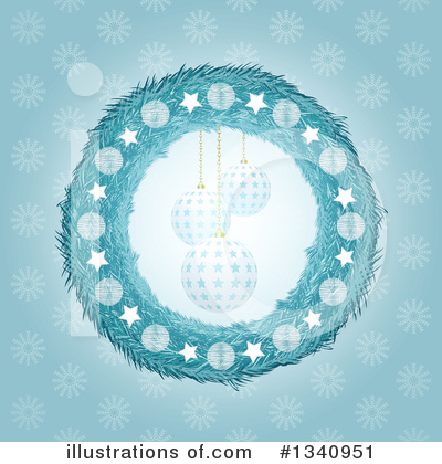 Christmas Wreath Clipart #1340951 by elaineitalia
