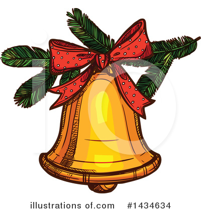 Christmas Bell Clipart #1434634 by Vector Tradition SM