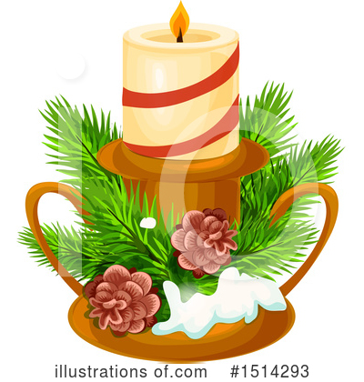 Christmas Candle Clipart #1514293 by Vector Tradition SM