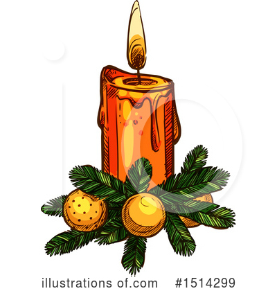 Christmas Candle Clipart #1514299 by Vector Tradition SM
