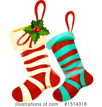 Christmas Stocking Clipart #1514318 by Vector Tradition SM