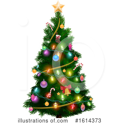 Christmas Tree Clipart #1614373 by Vector Tradition SM