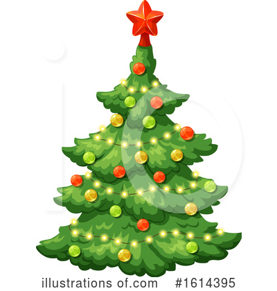 Christmas Tree Clipart #1614395 by Vector Tradition SM