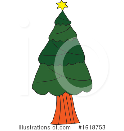 Christmas Tree Clipart #1618753 by Cherie Reve