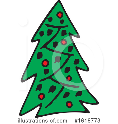 Christmas Tree Clipart #1618773 by Cherie Reve