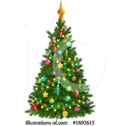 Christmas Tree Clipart #1692615 by Vector Tradition SM
