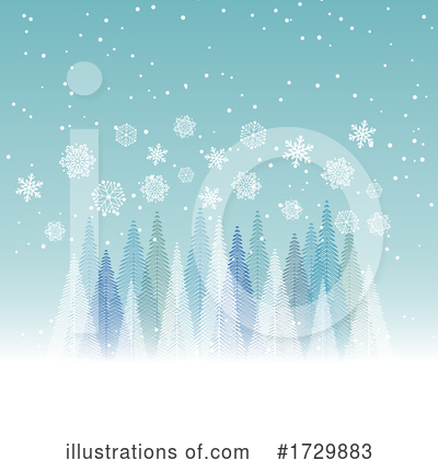 Winter Background Clipart #1729883 by KJ Pargeter
